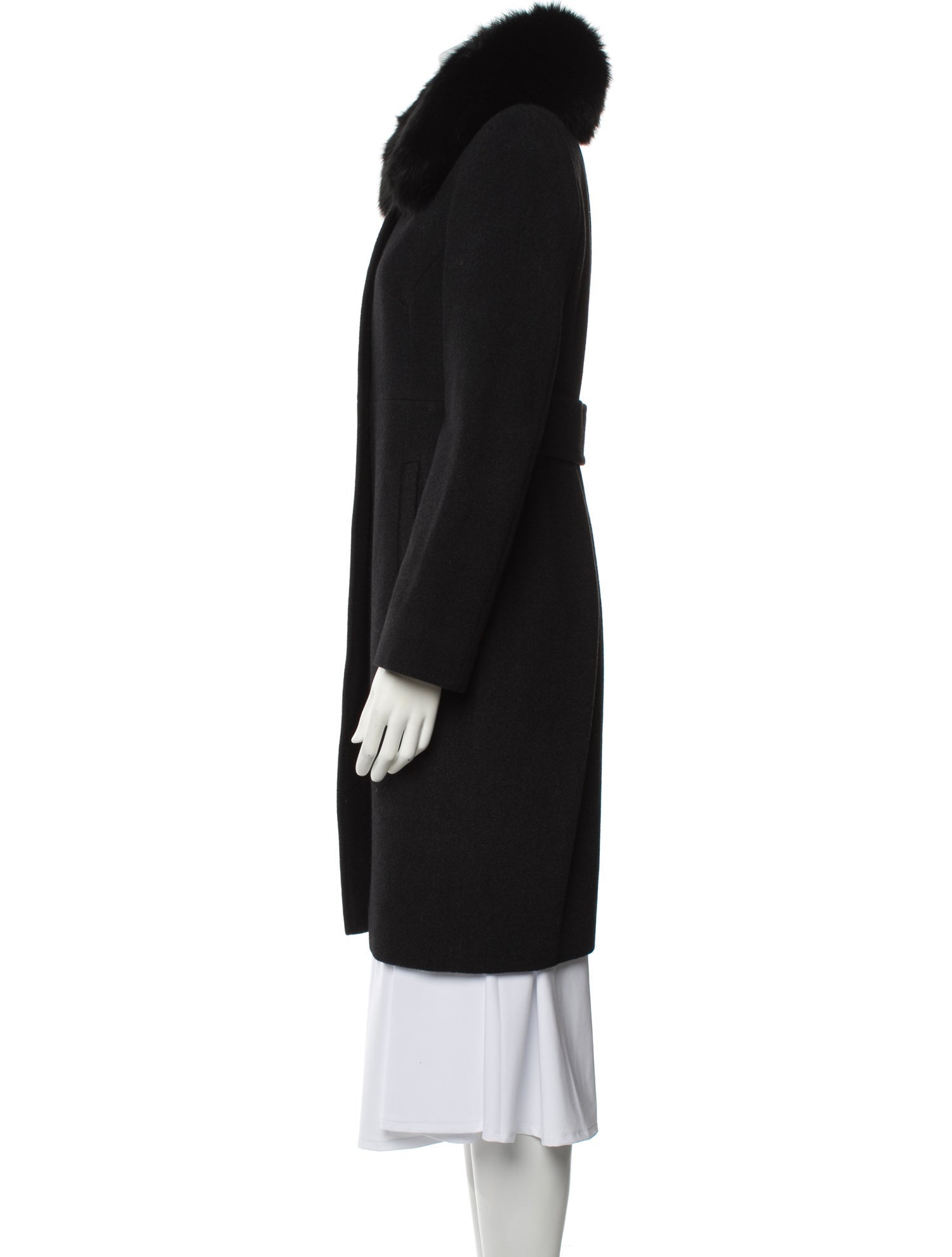 Max Mara Studio Angora Faux Fur Coat