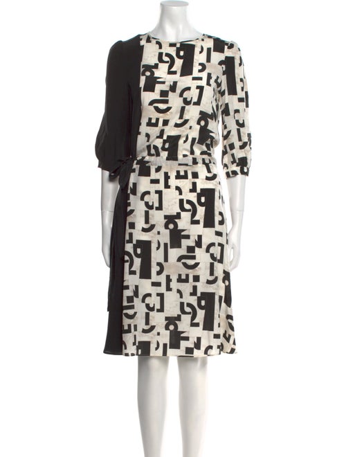 Max Mara Studio Printed Knee-Length Dress