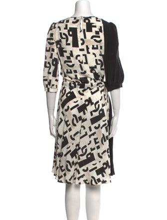 Max Mara Studio Printed Knee-Length Dress