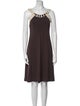 Max Mara Studio Scoop Neck Knee-Length Dress