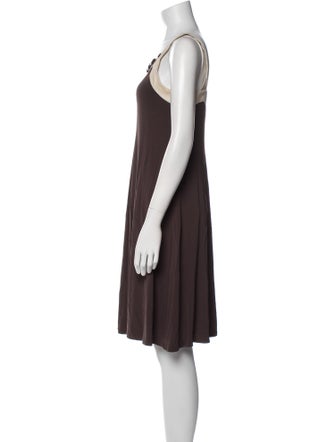 Max Mara Studio Scoop Neck Knee-Length Dress