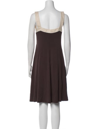 Max Mara Studio Scoop Neck Knee-Length Dress