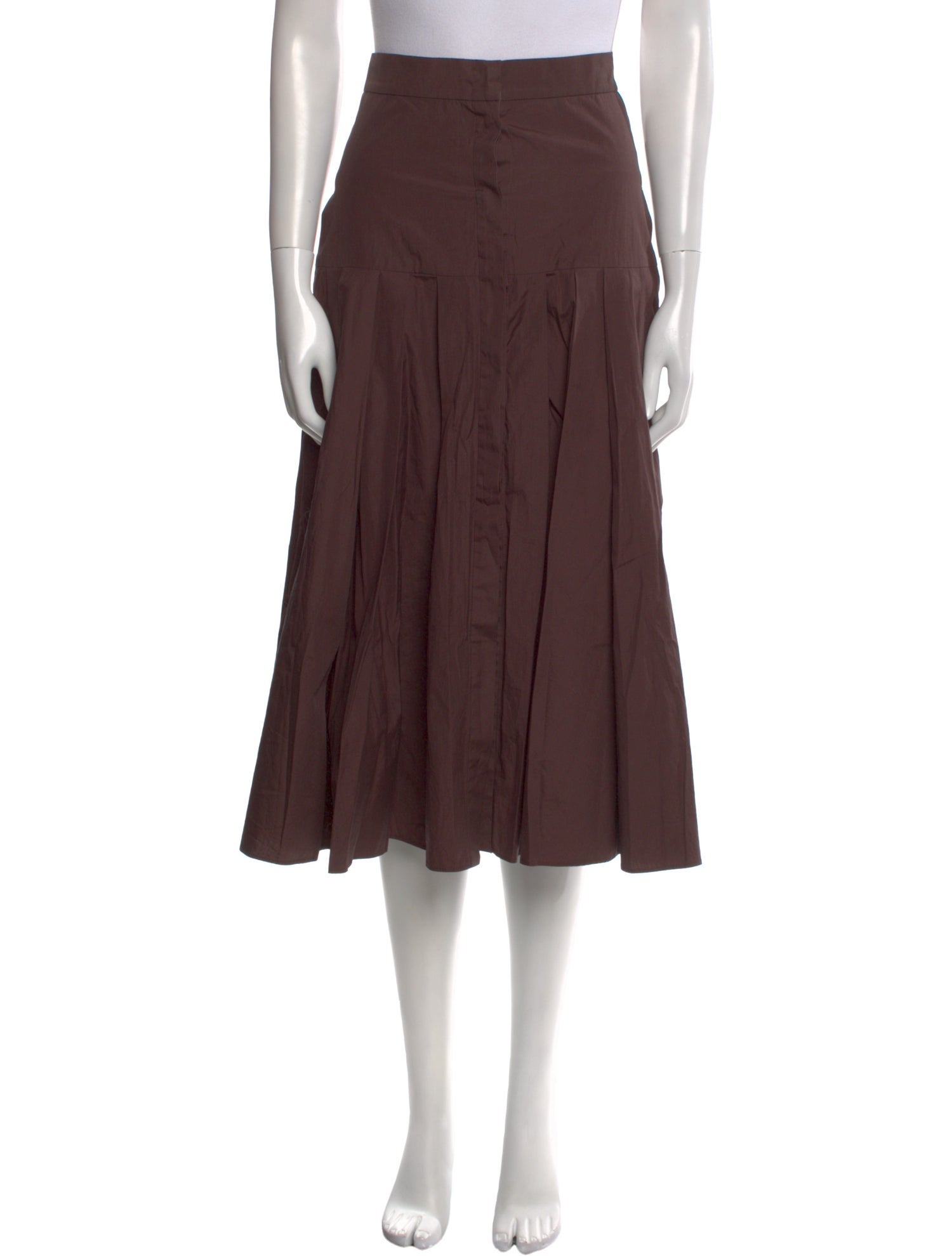 Max Mara Studio Pleated Accents Midi Length Skirt