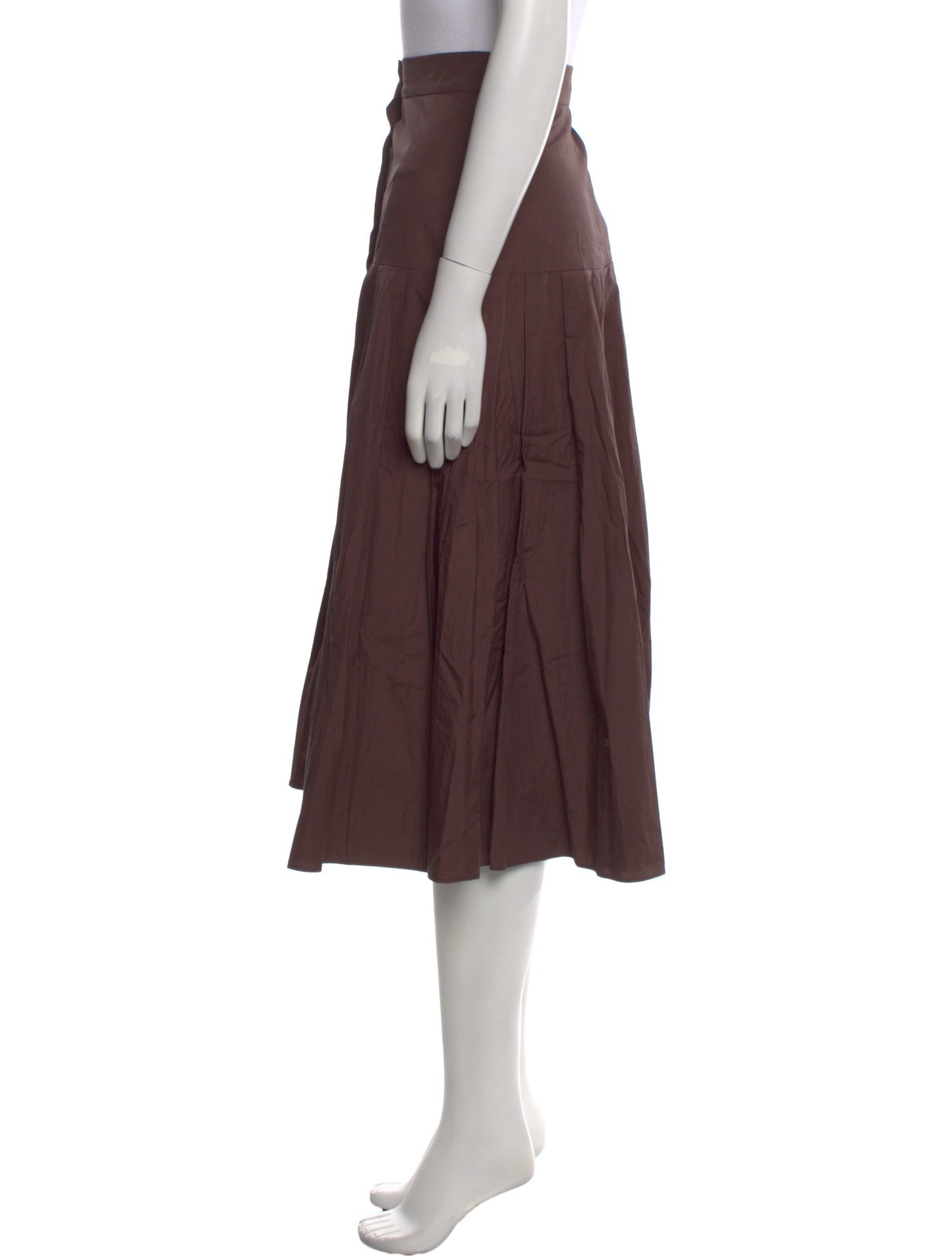 Max Mara Studio Pleated Accents Midi Length Skirt