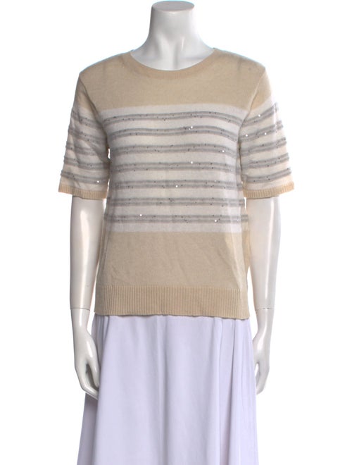Max Mara Studio Striped Scoop Neck Sweater