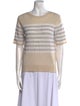 Max Mara Studio Striped Scoop Neck Sweater