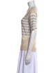 Max Mara Studio Striped Scoop Neck Sweater
