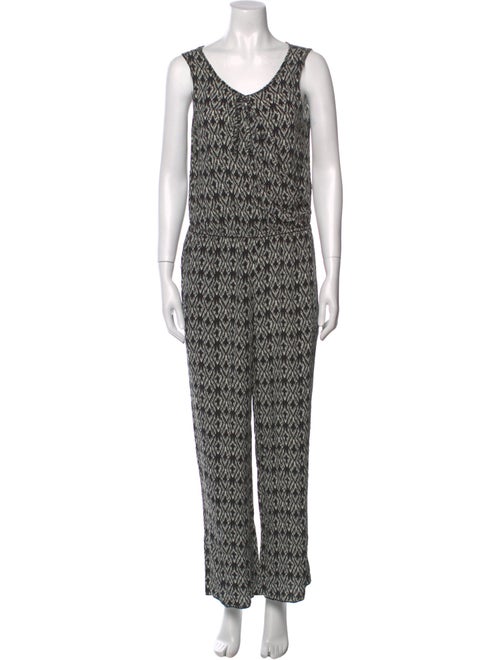 Max Mara Studio Printed Scoop Neck Jumpsuit