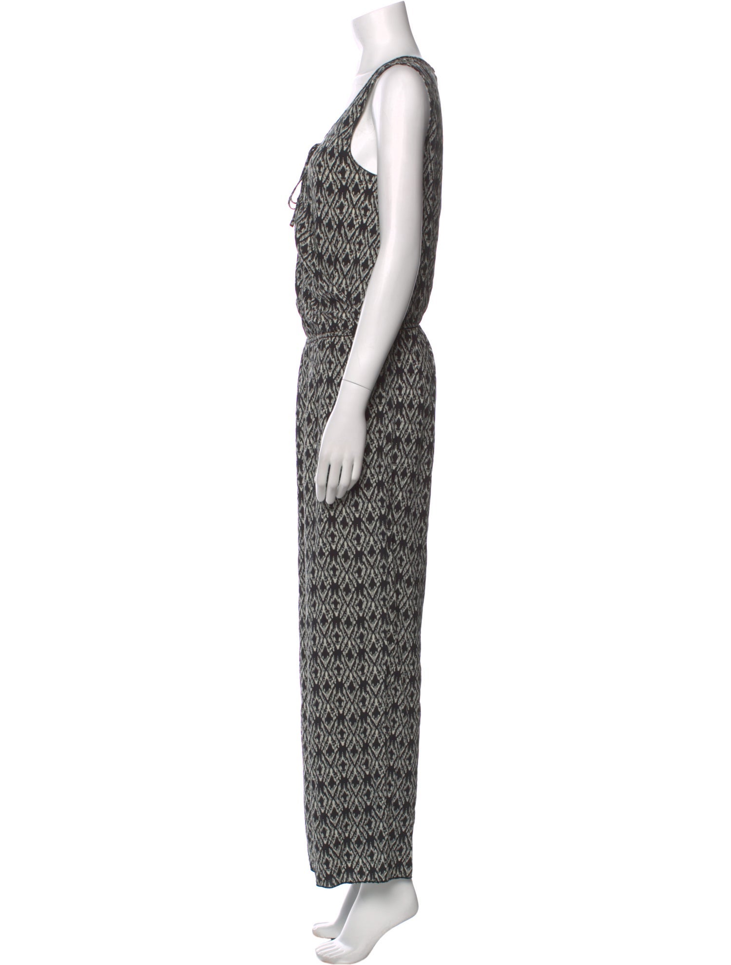 Max Mara Studio Printed Scoop Neck Jumpsuit