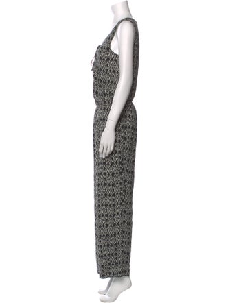 Max Mara Studio Printed Scoop Neck Jumpsuit