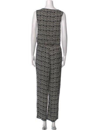 Max Mara Studio Printed Scoop Neck Jumpsuit