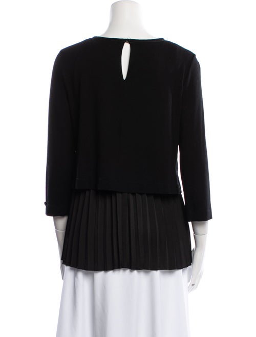 Max Mara Studio Bateau Neckline Three-Quarter Sleeve Blouse