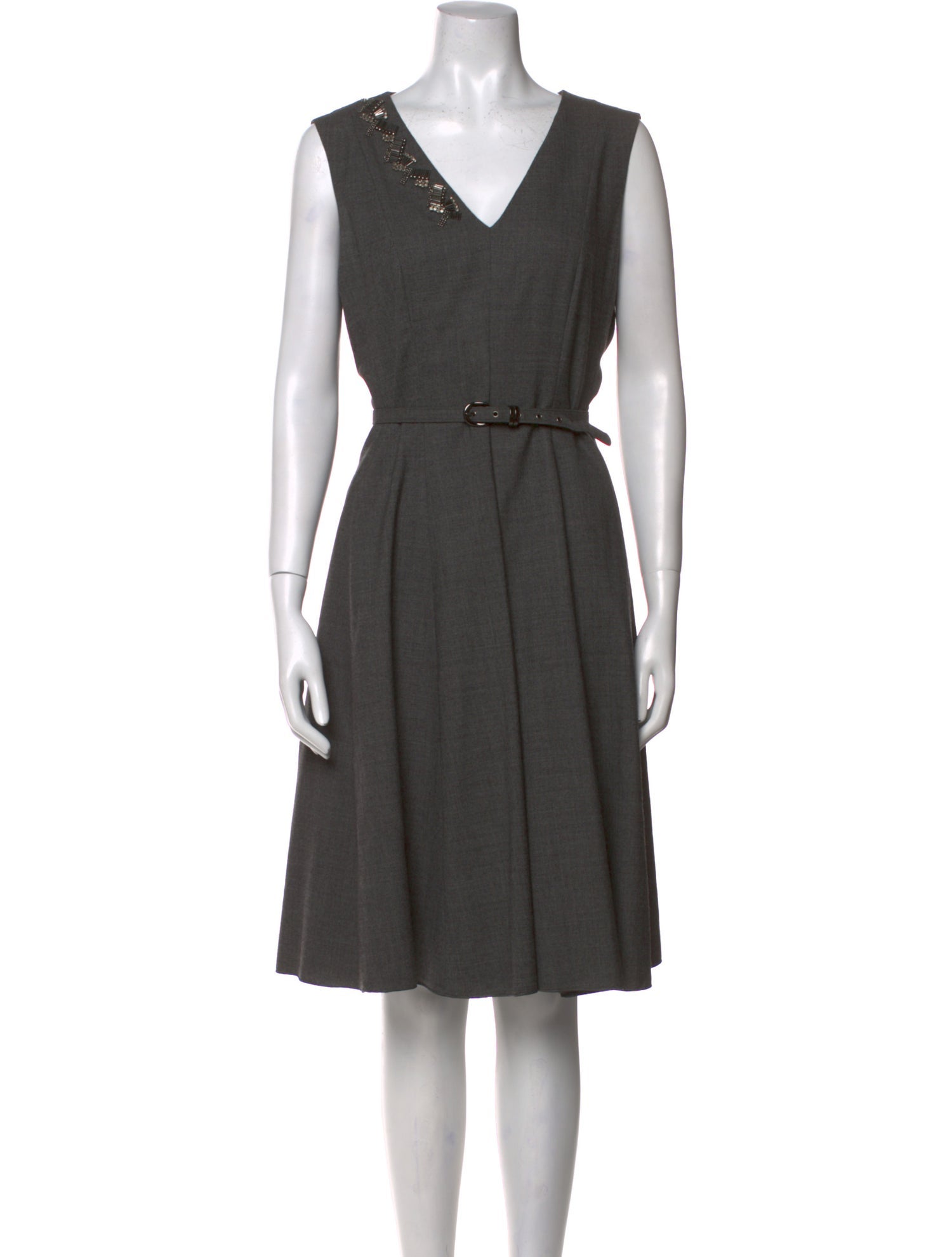 Max Mara Studio Wool Midi Length Dress