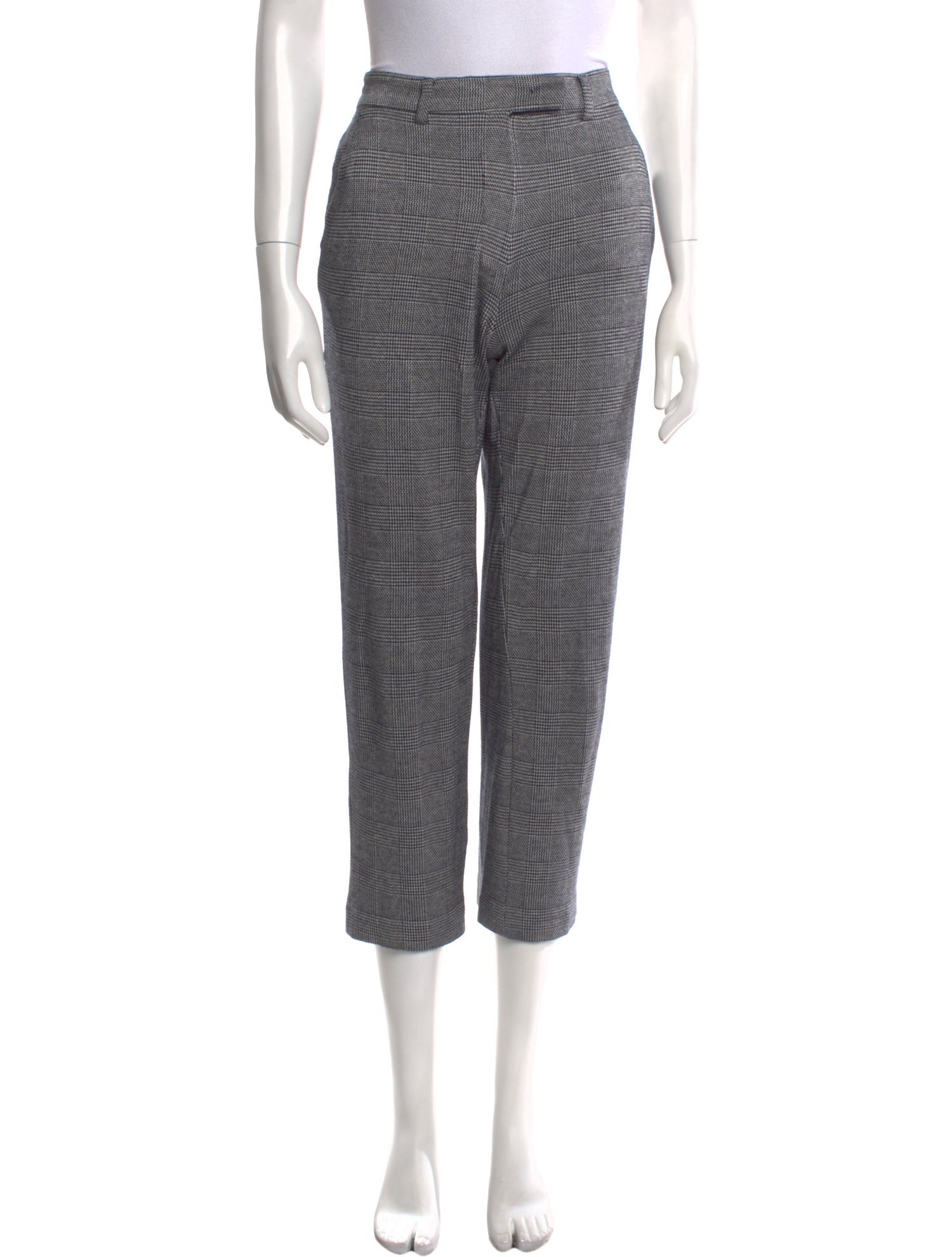 Max Mara Studio Plaid Print Straight Leg Pants