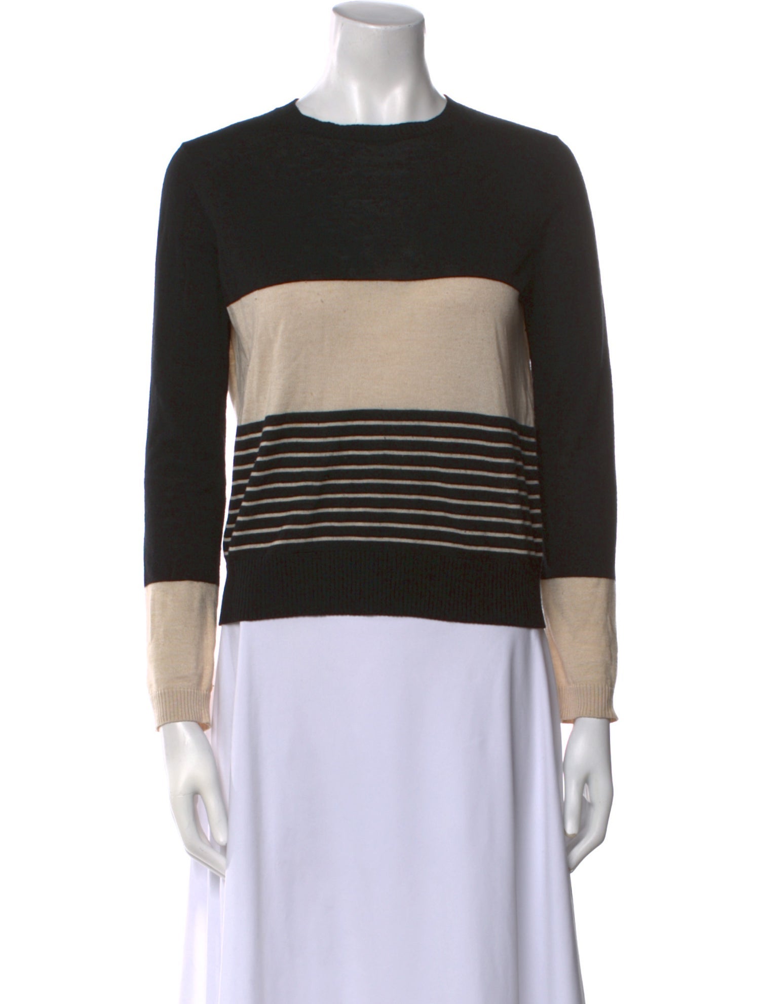 Max Mara Studio Striped Crew Neck Sweater