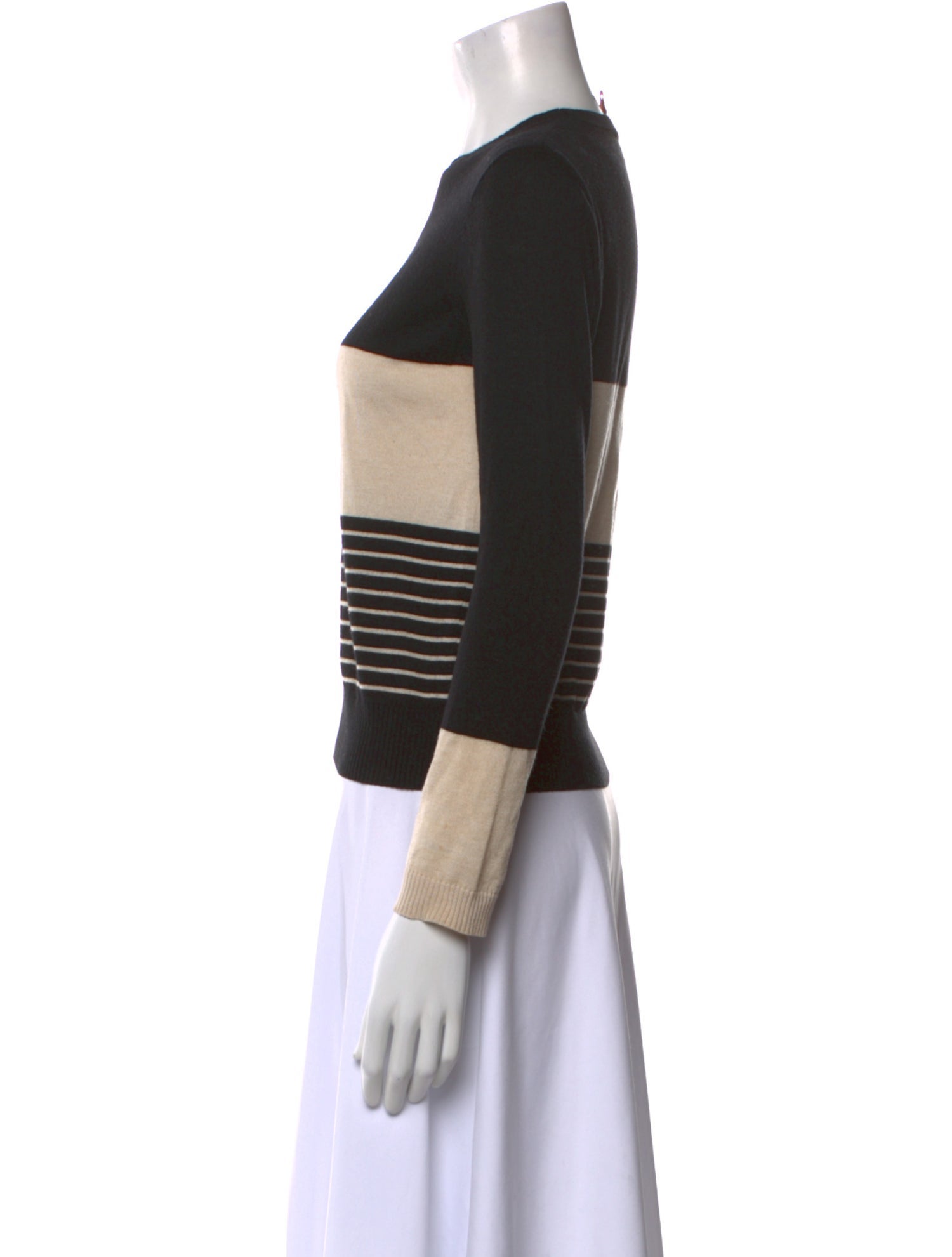 Max Mara Studio Striped Crew Neck Sweater