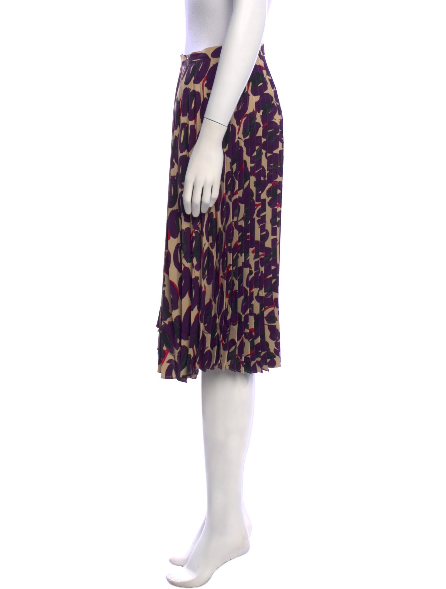 Max Mara Studio Animal Print Knee-Length Skirt