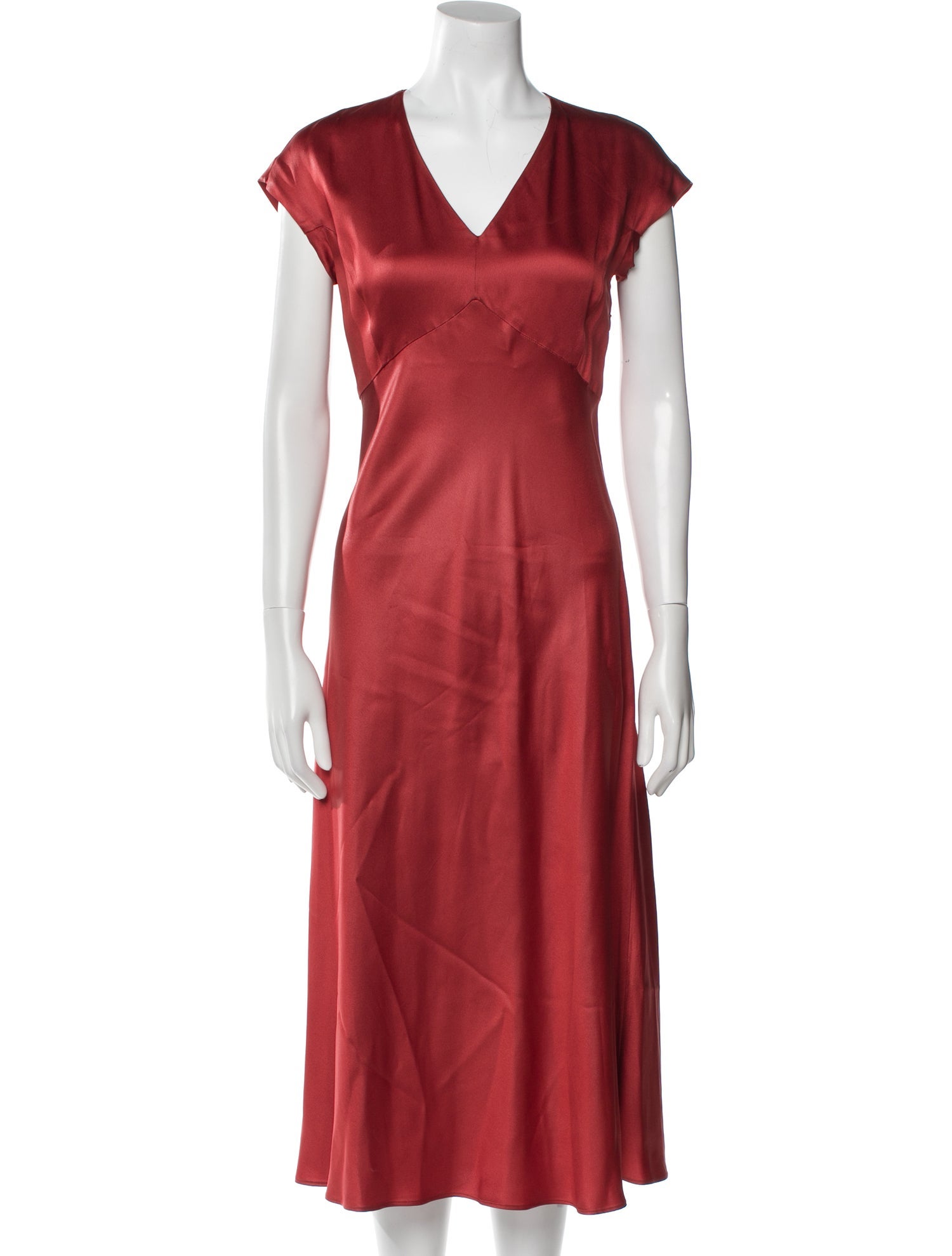 Max Mara Studio V-Neck Midi Length Dress