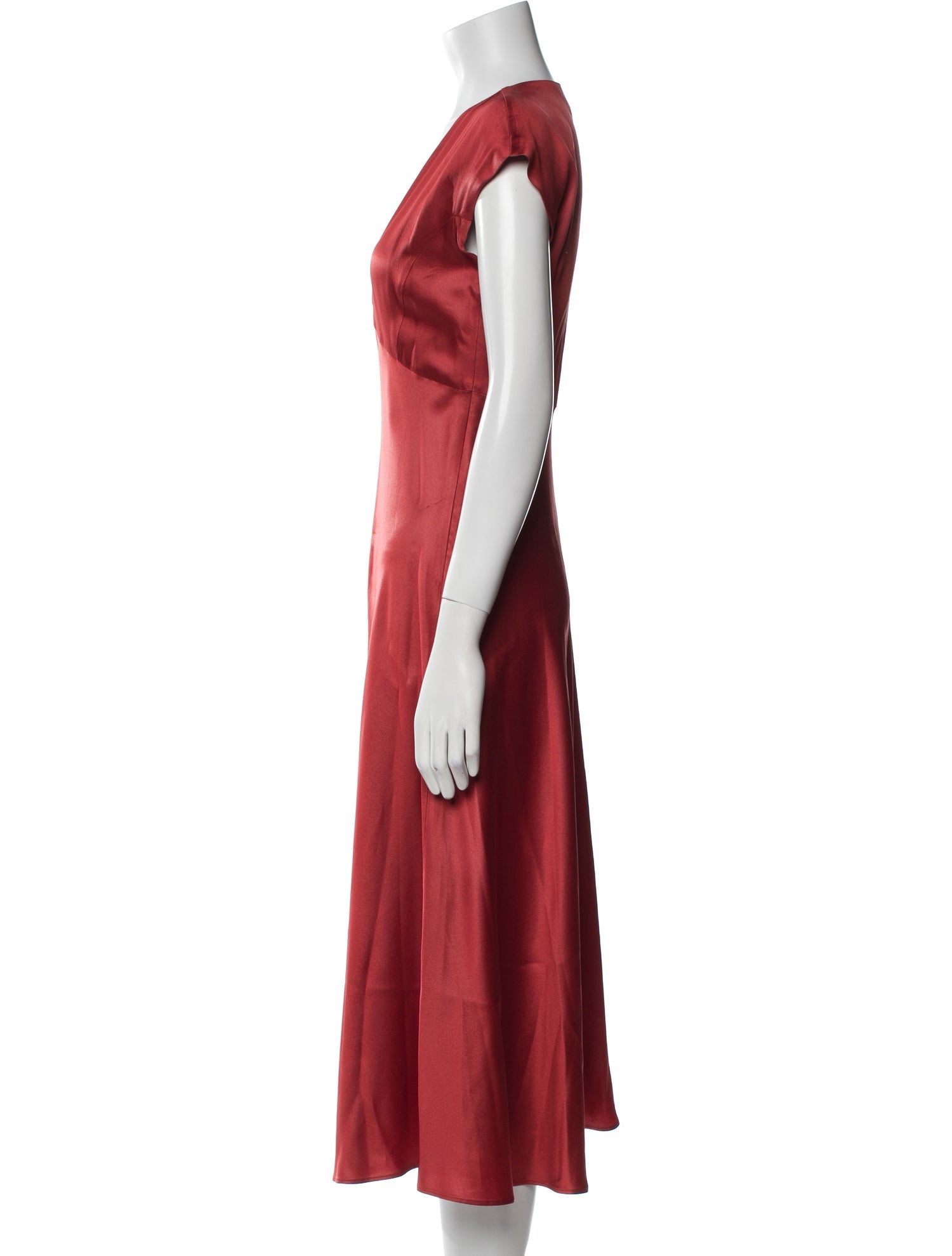 Max Mara Studio V-Neck Midi Length Dress