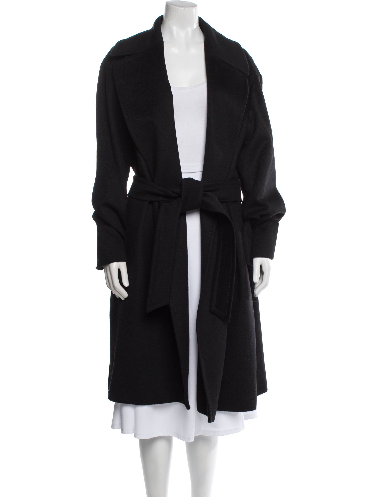 Max Mara Studio Virgin Wool Faux Fur Coat