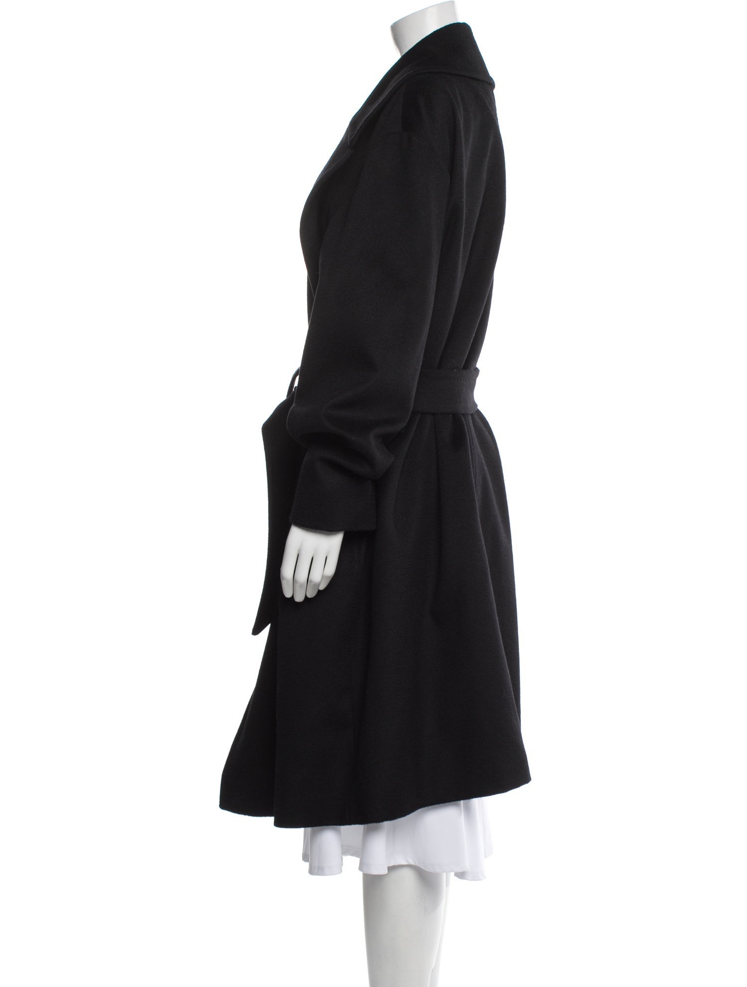 Max Mara Studio Virgin Wool Faux Fur Coat