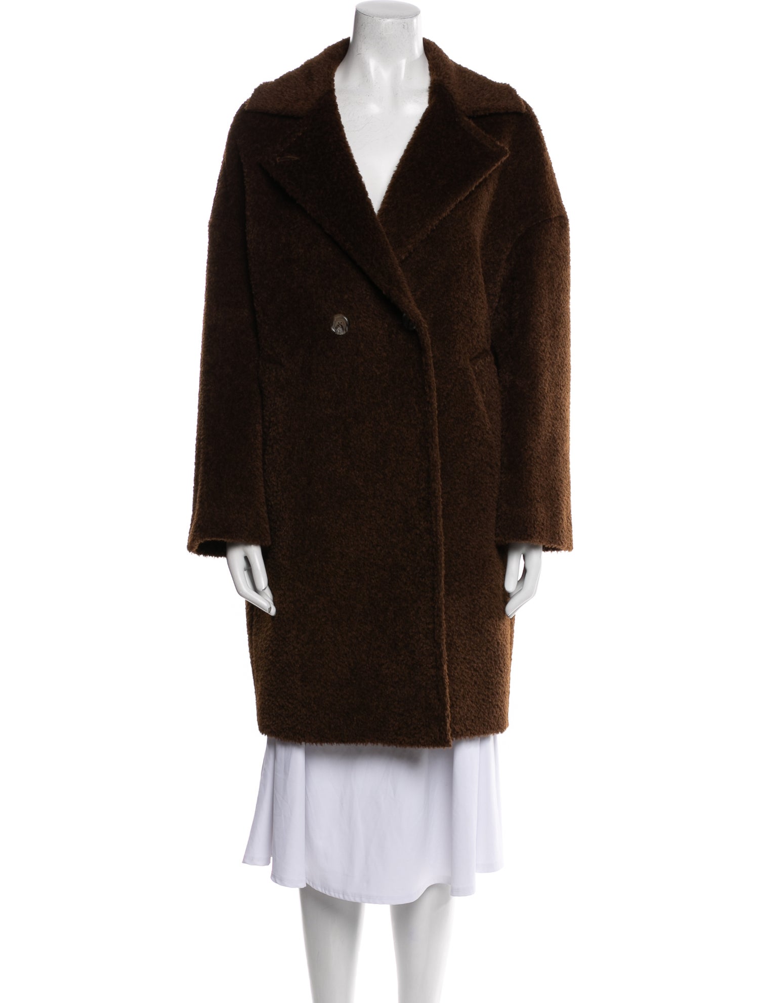 Max Mara Studio Alpaca Faux Fur Coat