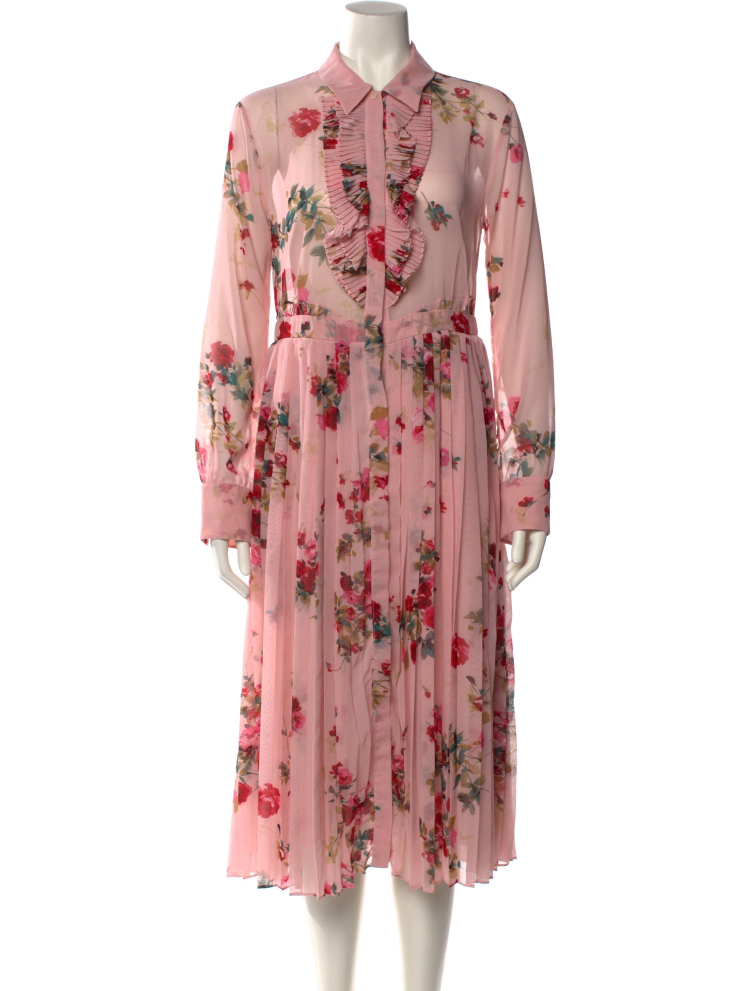 Max Mara Studio Floral Print Midi Length Dress