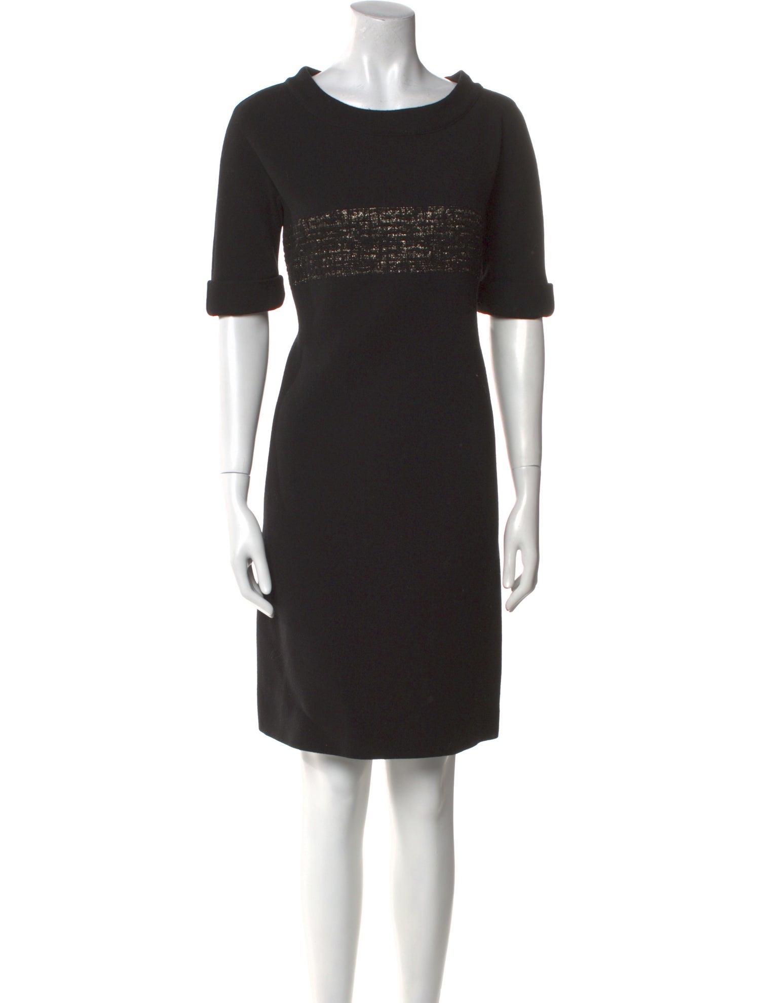 Max Mara Studio Crew Neck Knee-Length Dress