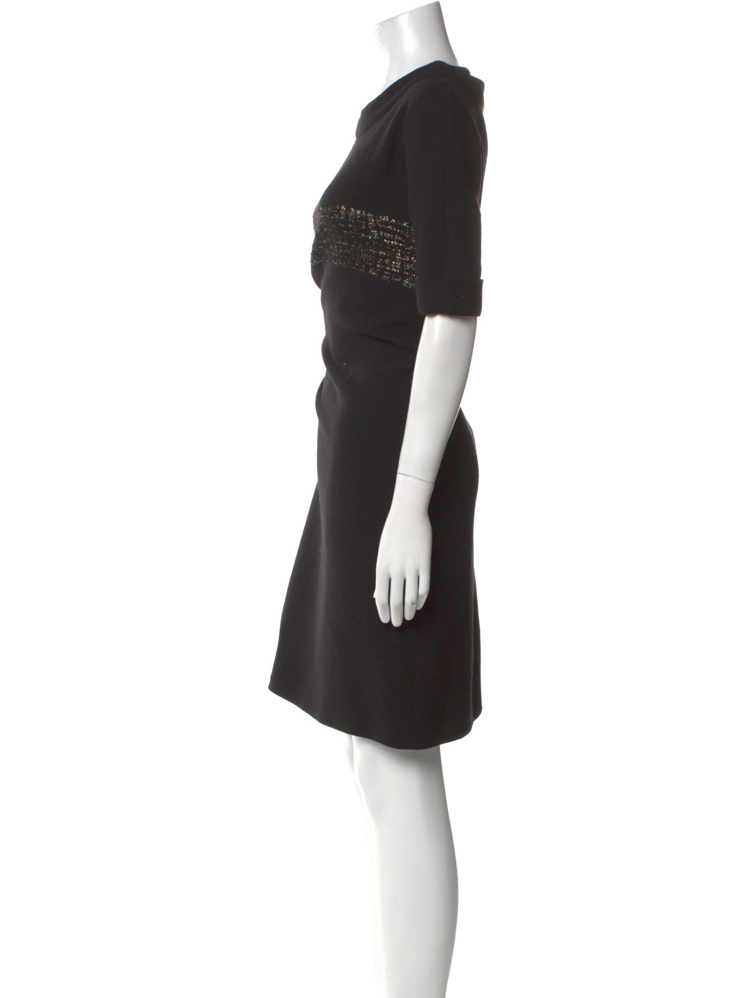 Max Mara Studio Crew Neck Knee-Length Dress