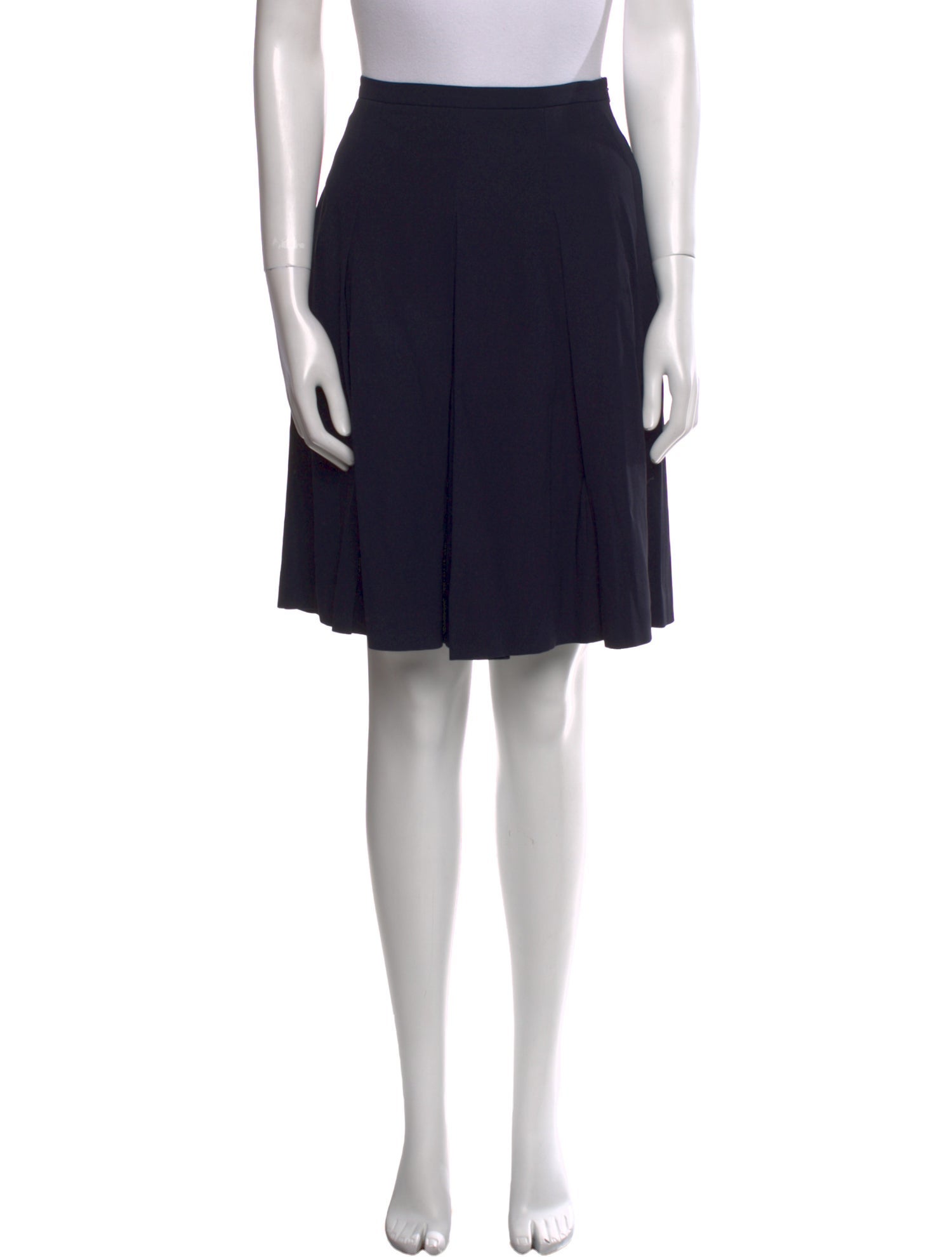 Max Mara Studio Pleated Accents Knee-Length Skirt