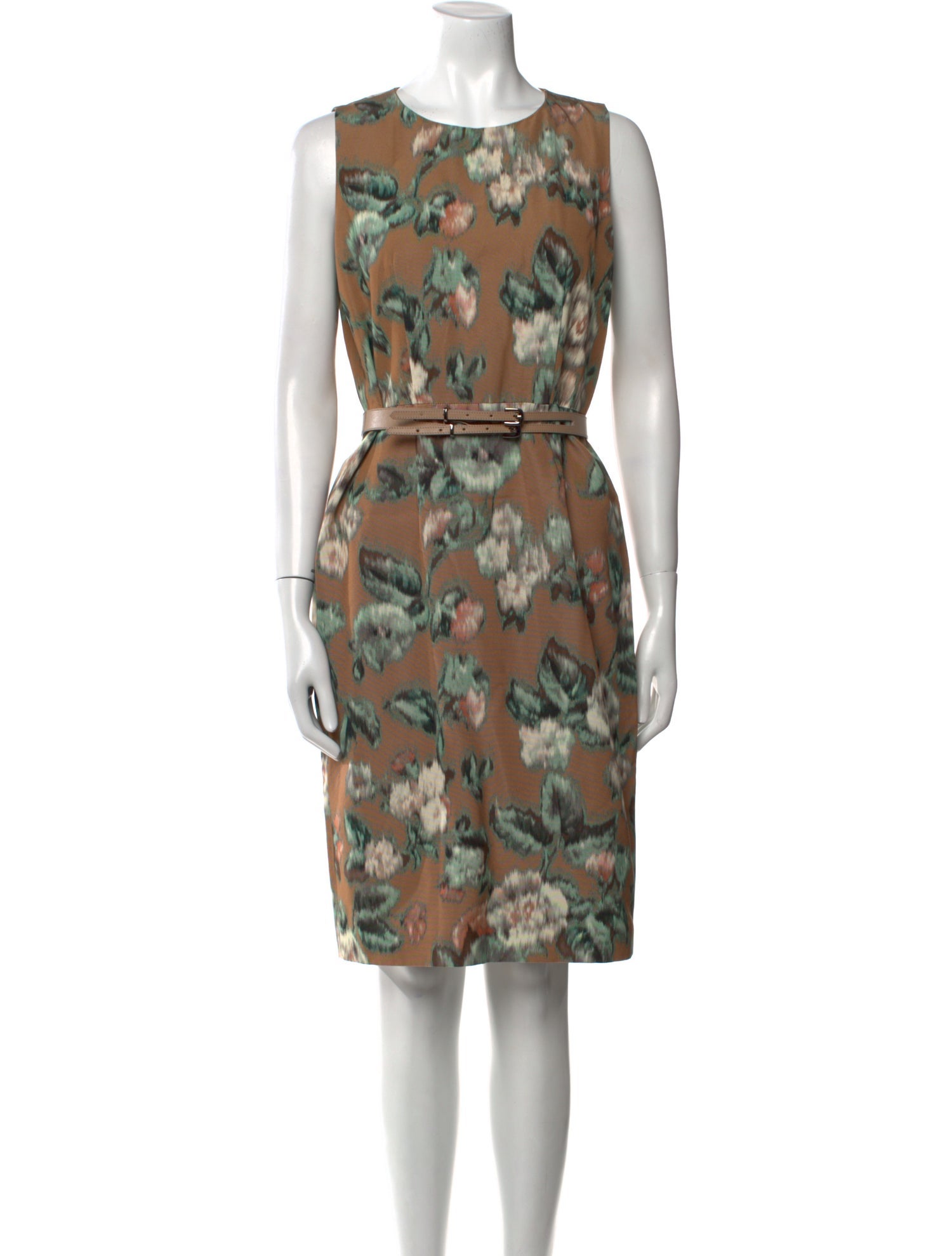 Max Mara Studio Printed Knee-Length Dress