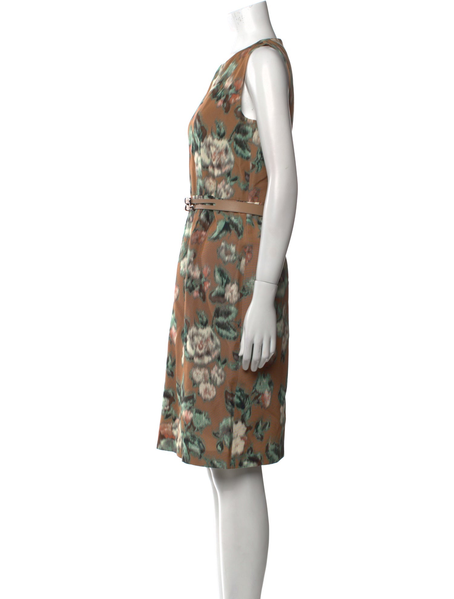 Max Mara Studio Printed Knee-Length Dress