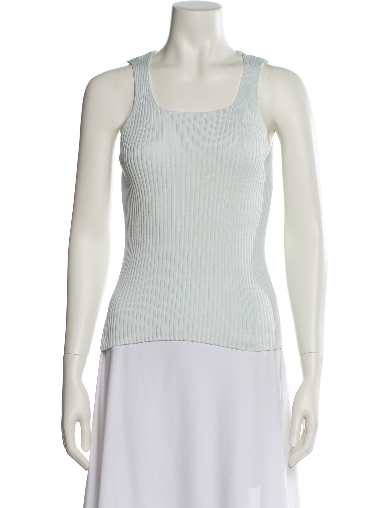 Max Mara Studio Square Neckline Sleeveless Top