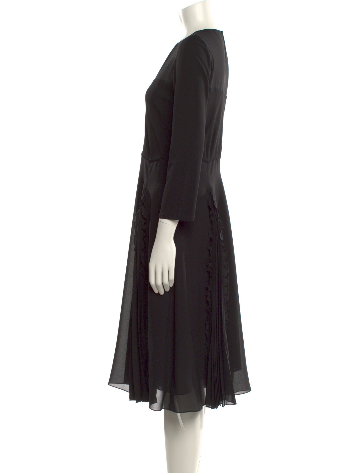 Max Mara Studio Crew Neck Midi Length Dress