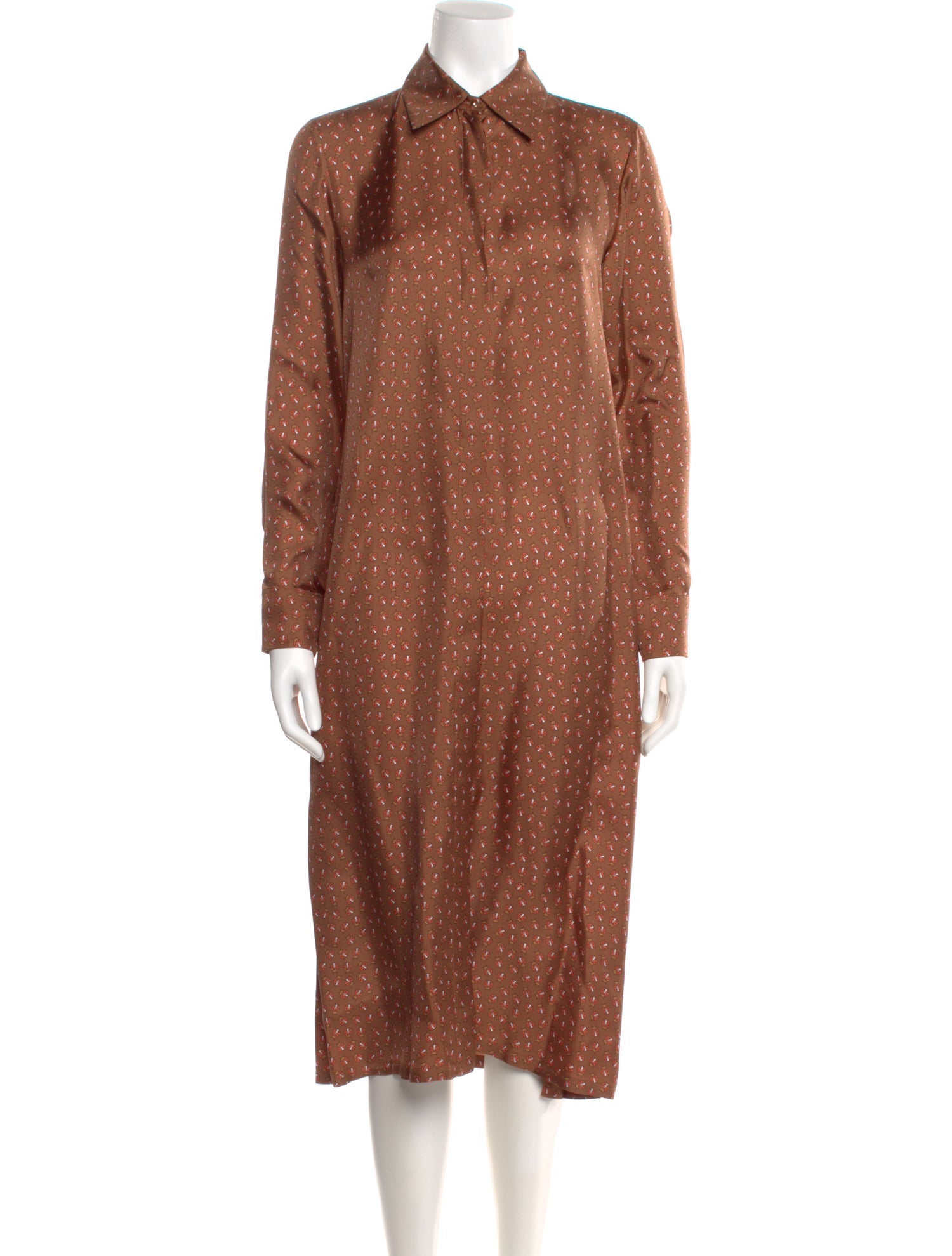 max studio brown dress Silk Midi Length The classic silhouette is cutoutdresss Girl's Black & Red Size:7-8Y(28)