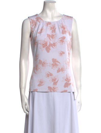Marc New York by Andrew Marc Floral Print Scoop Neck Top