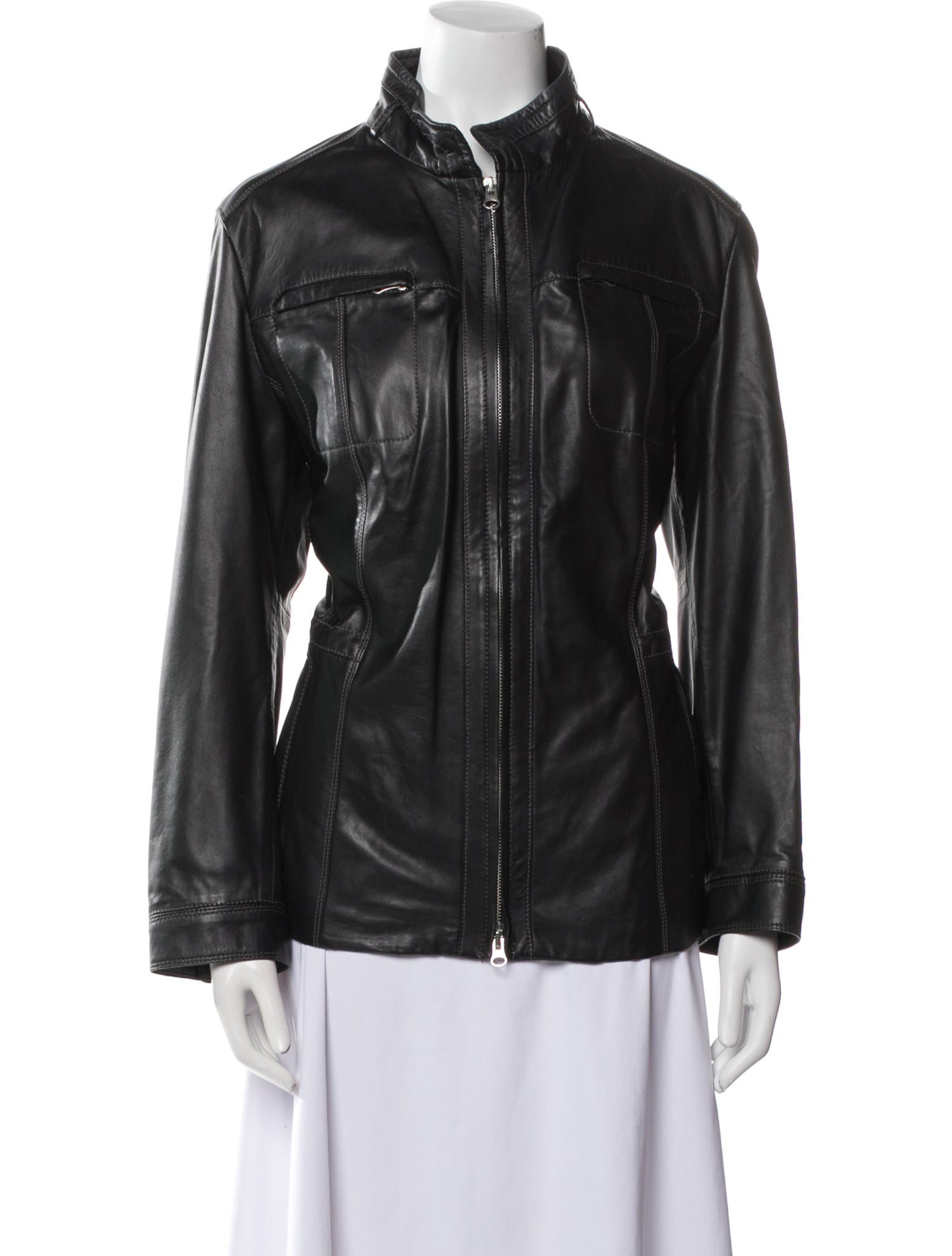 Mabrun Leather Biker Jacket