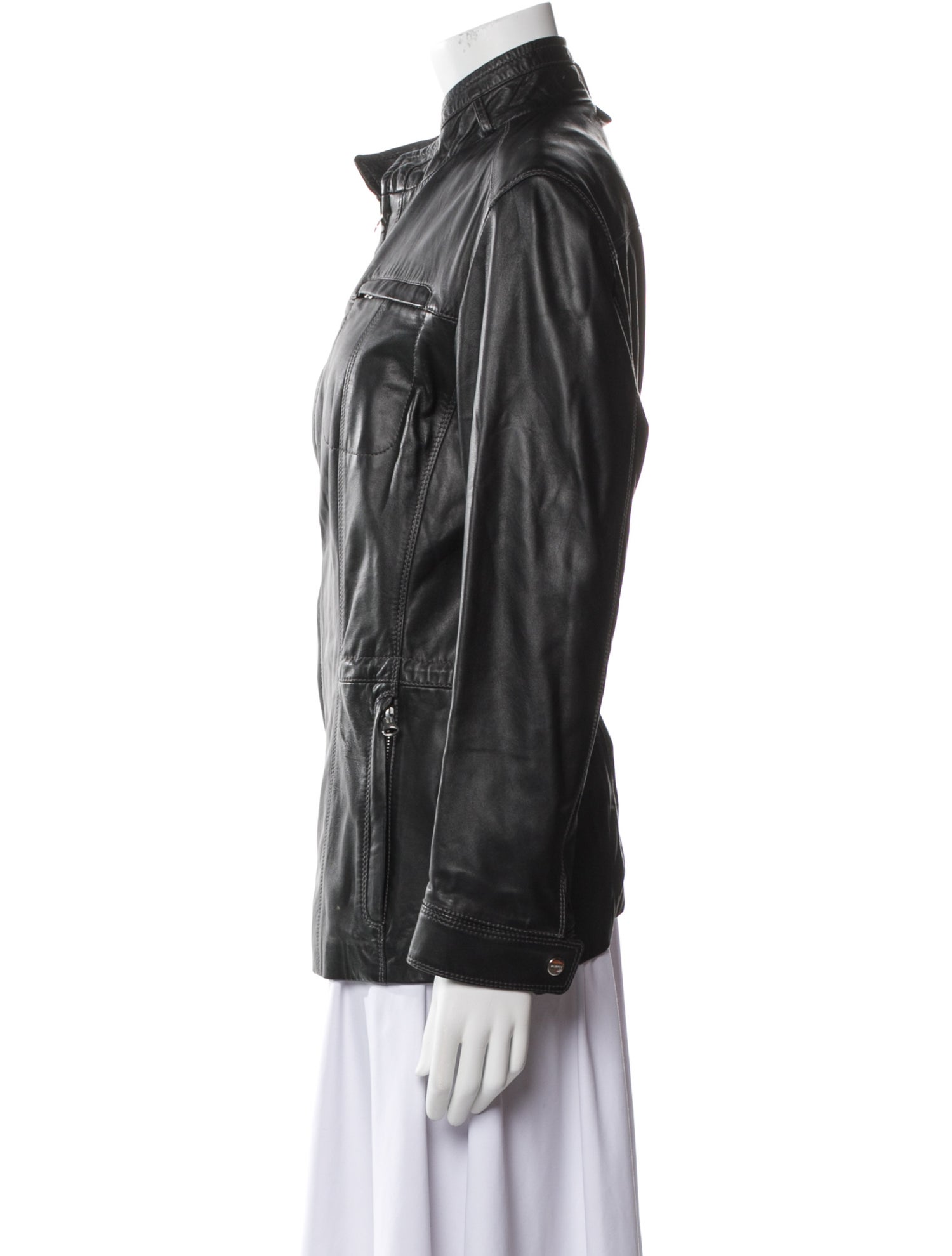 Mabrun Leather Biker Jacket