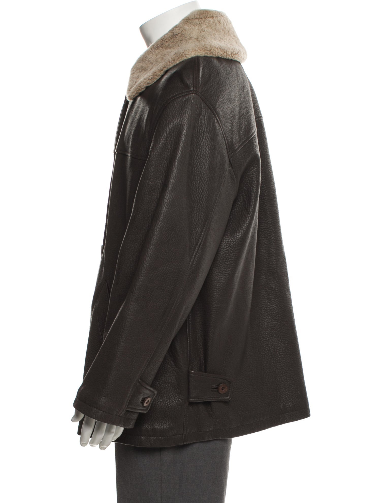 Mabrun Vintage Leather Overcoat