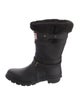 Hunter x J. Mendel Rubber Fur Trim Rain Boots