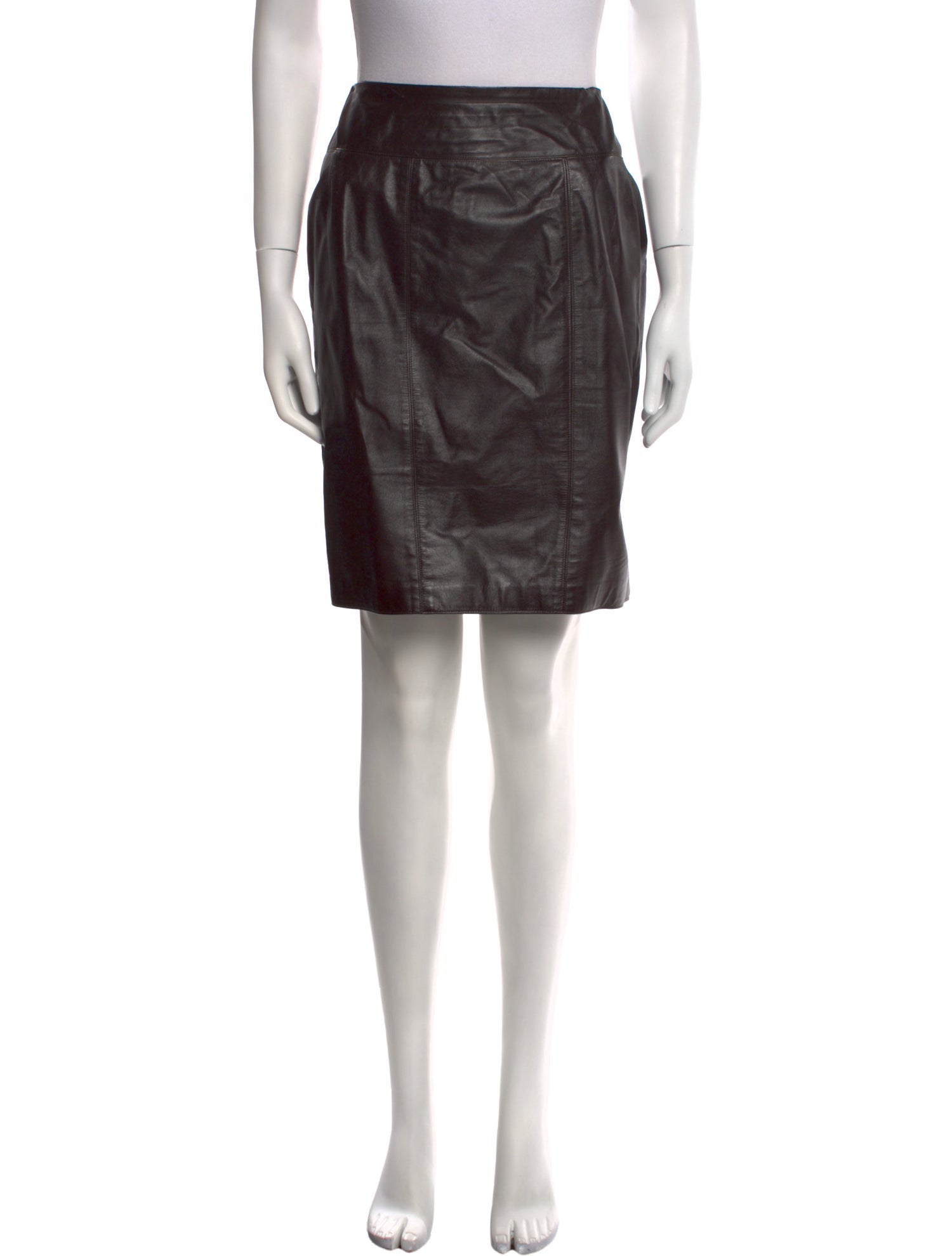 Mandana Leather Knee-Length Skirt