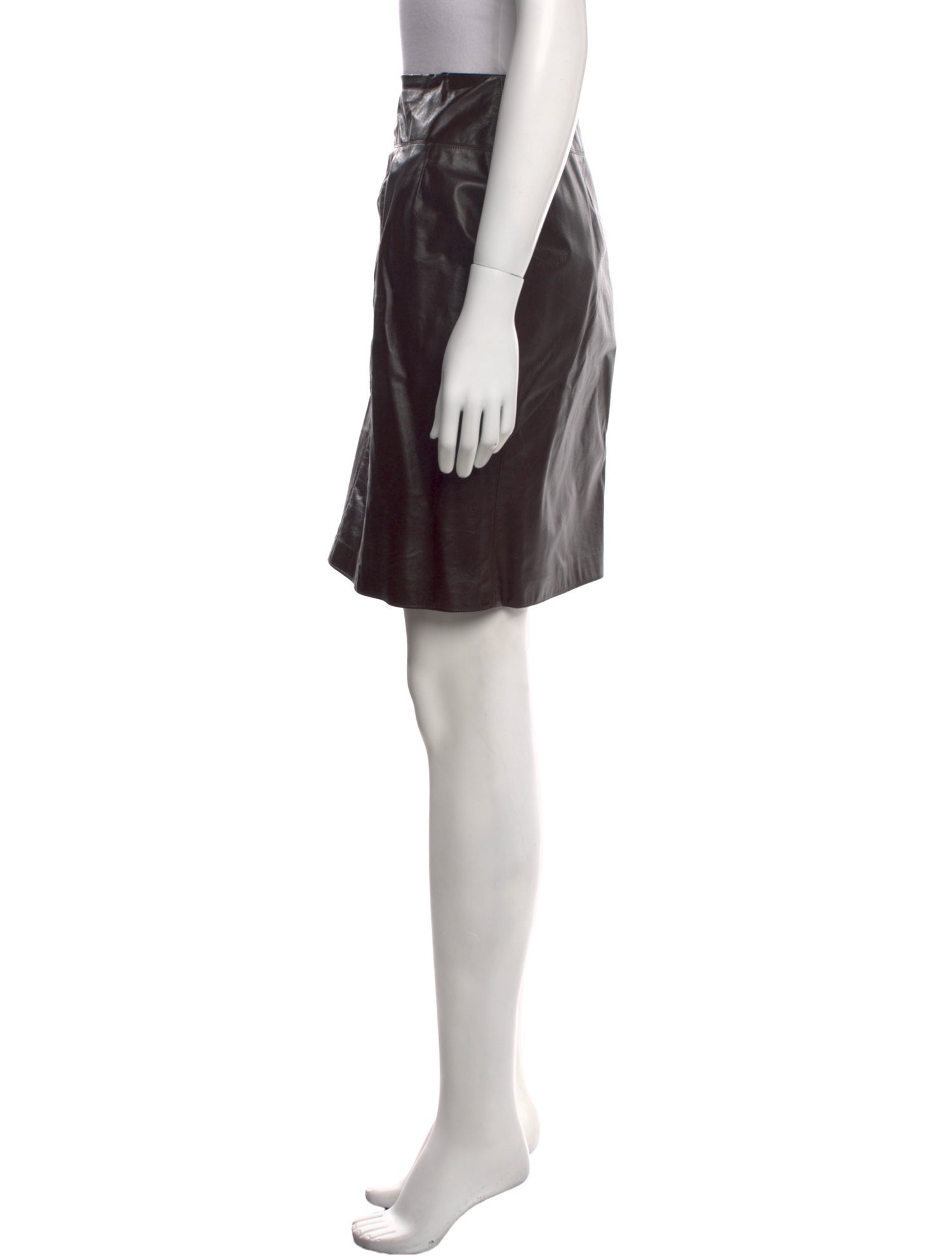 Mandana Leather Knee-Length Skirt