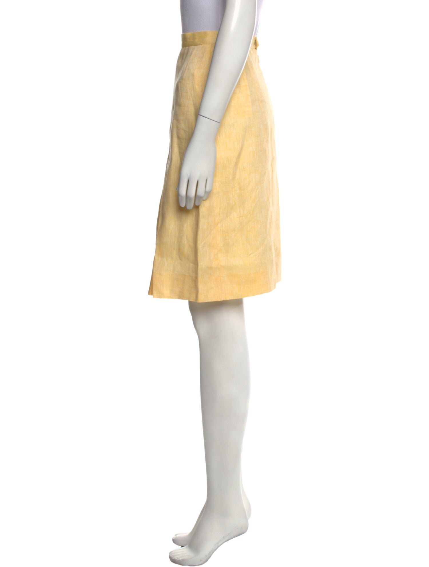 Mandana Pleated Accents Knee-Length Skirt