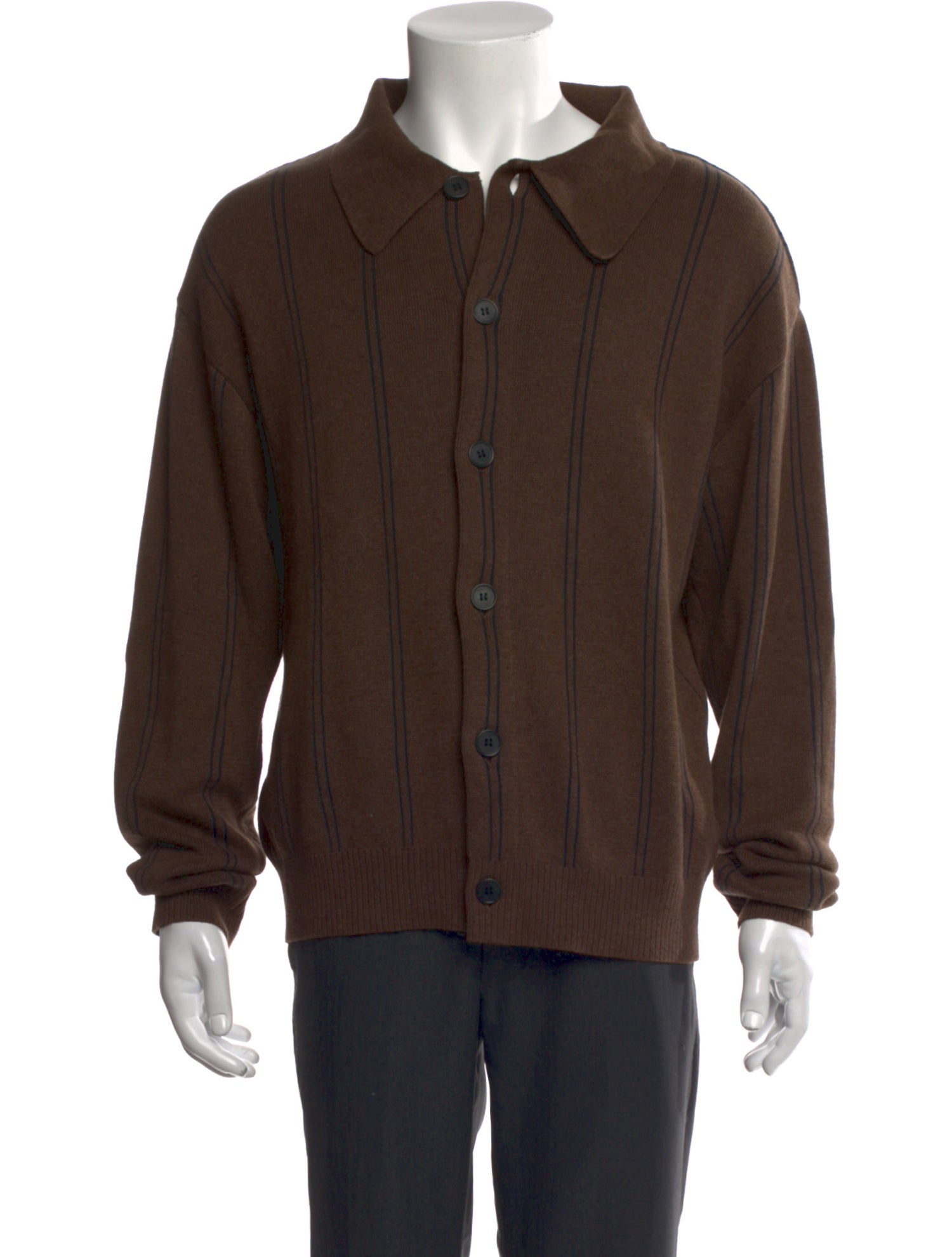 mfpen Collar Long Sleeve Cardigan