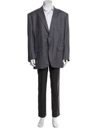 Martin Greenfield Houndstooth Print Blazer