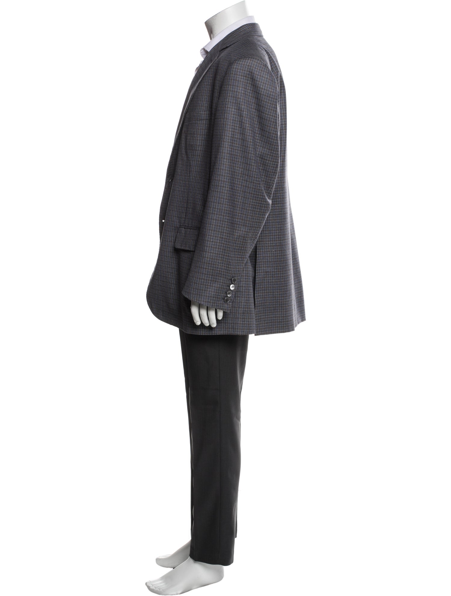 Martin Greenfield Houndstooth Print Blazer