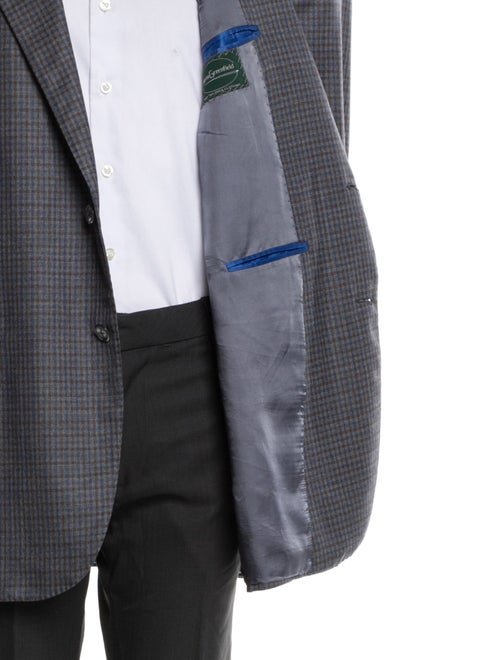 Martin Greenfield Houndstooth Print Blazer