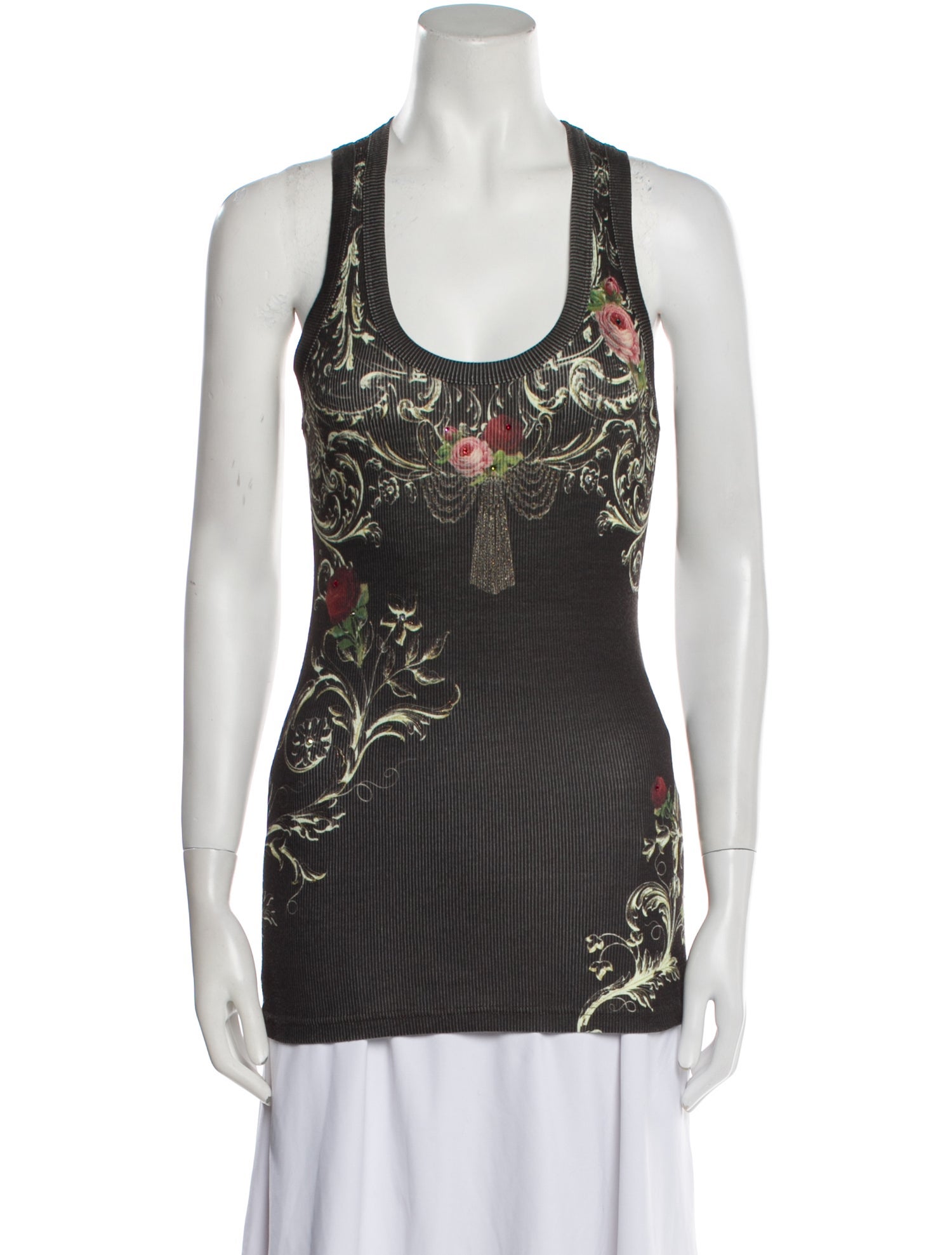 Michal Negrin Printed Scoop Neck Top