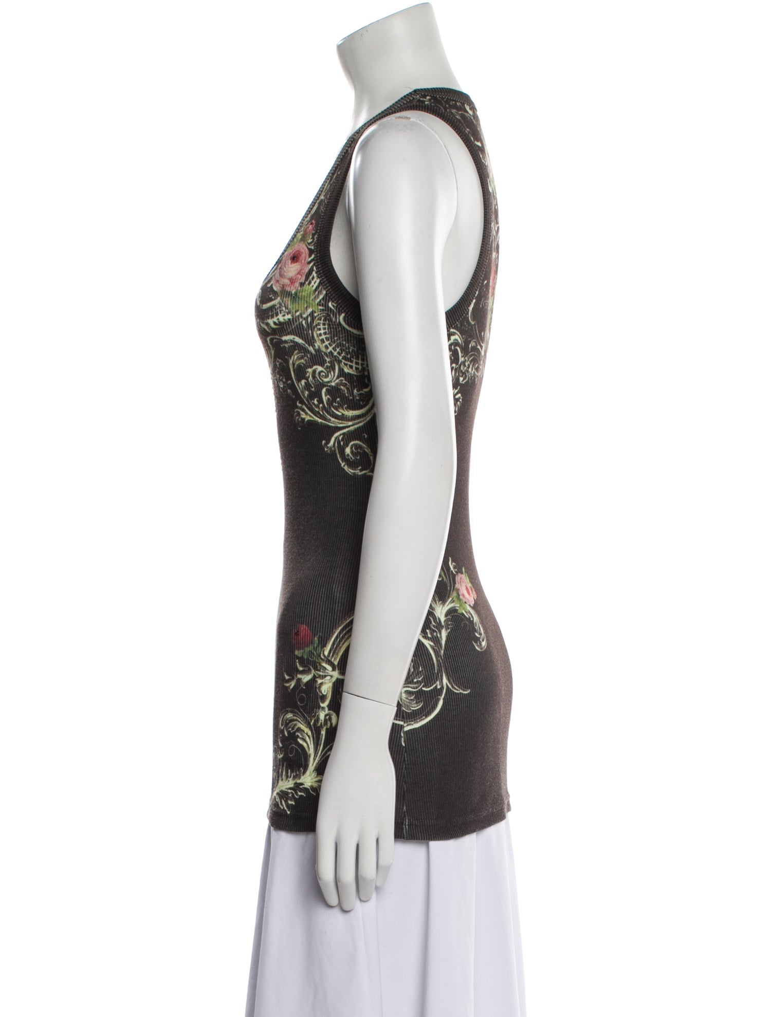Michal Negrin Printed Scoop Neck Top