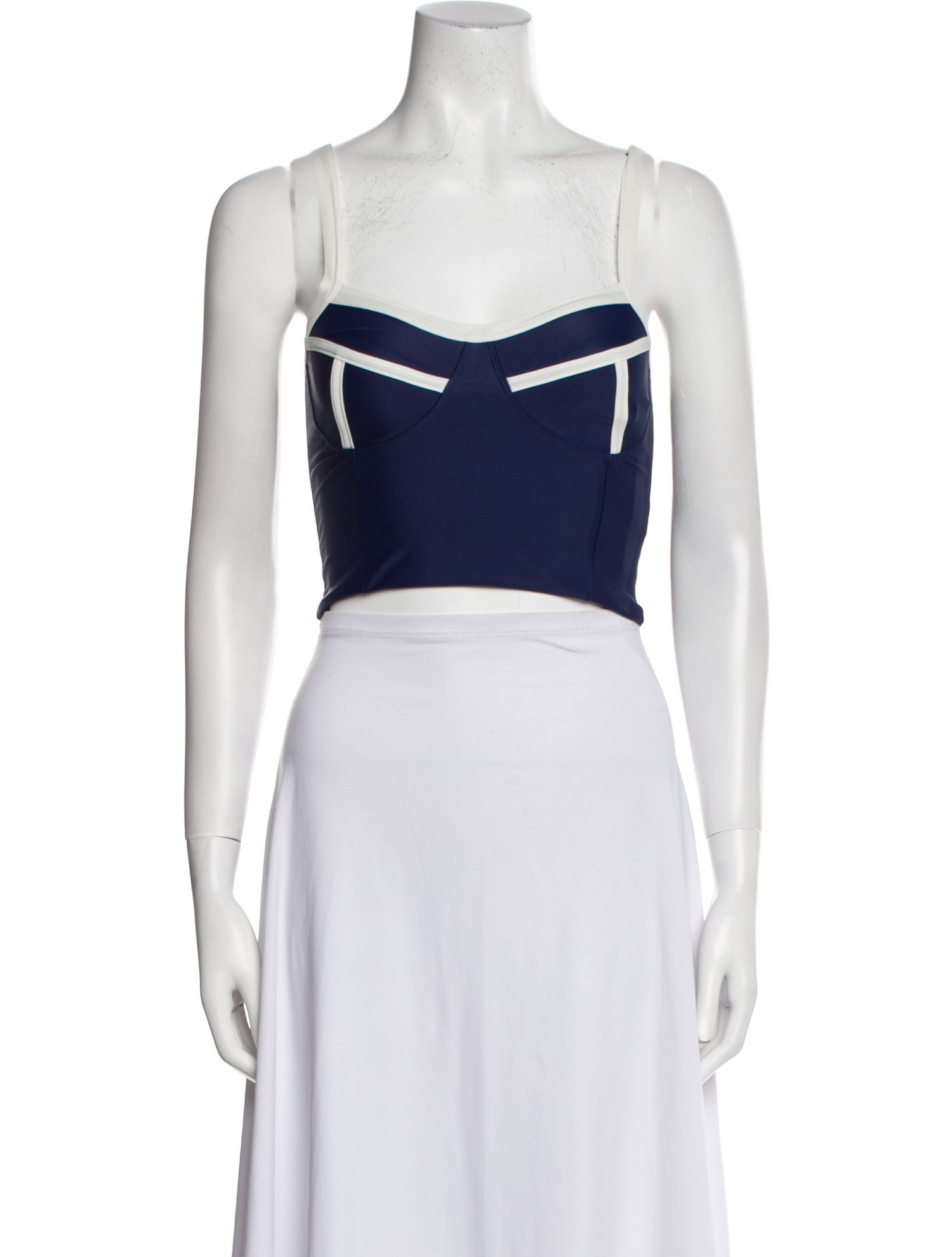 Manola Square Neckline Sleeveless Crop Top